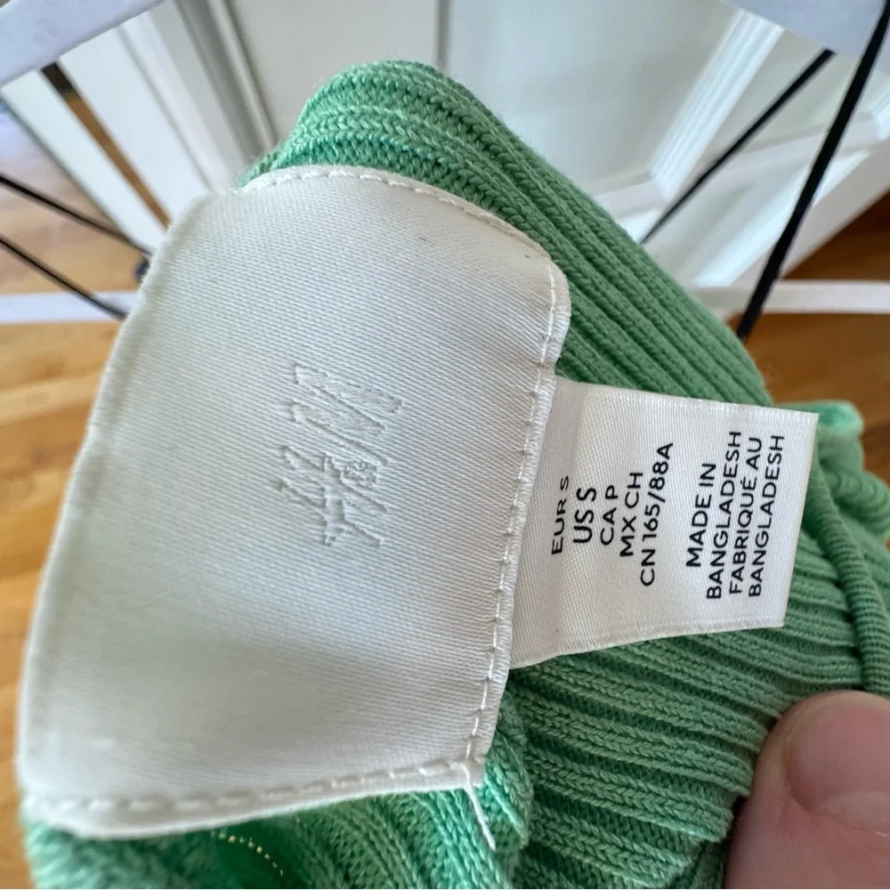 H&M Light Green Ribbed Midi Dress - Picture 4 of 4